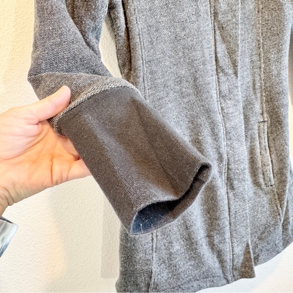 The North Face Dionne Hooded Fleece Jacket Long Tunic Cozy Athleisure Gray S - Picture 5 of 12